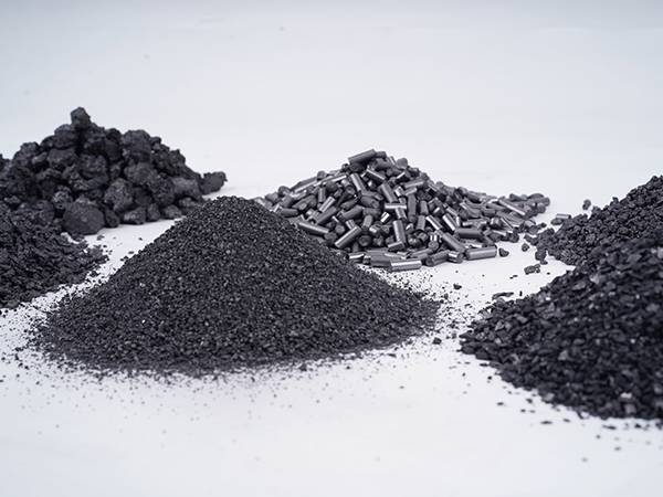 Raisers de carbono en diferentes tamaños de partículas