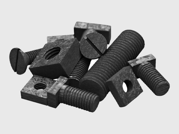 Many CFC bolts and nuts in different sizes are stacked together.