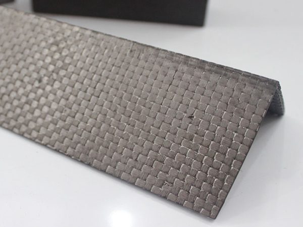 A close shot of L-shaped CFC plate
