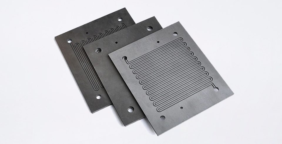 3 graphite bipolar plates are displayed.