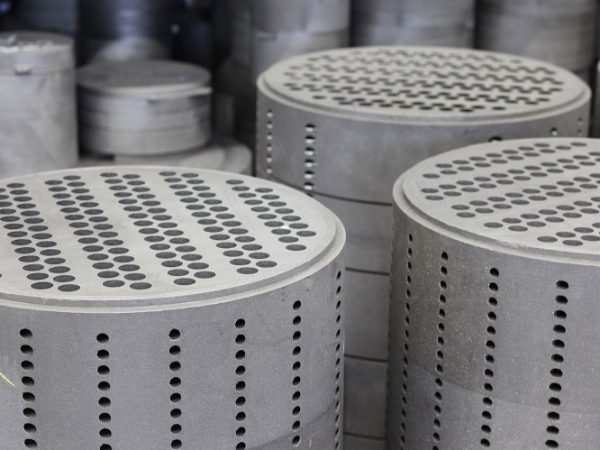 The details of graphite block heat exchanger with round holes
