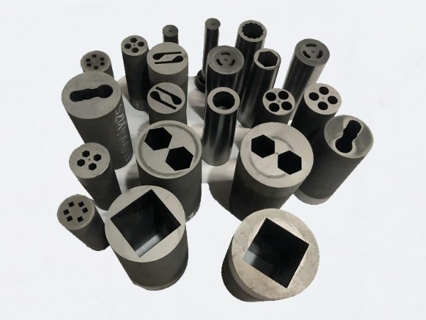 Graphite continuous casting dies for producing metals with different cross sections