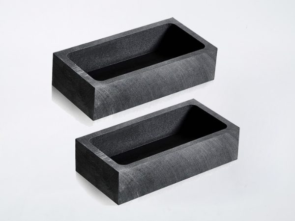A close shot of 2 graphite molds