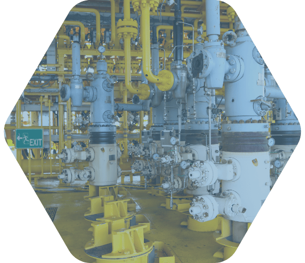 Pipeline systems in the chemical plant.