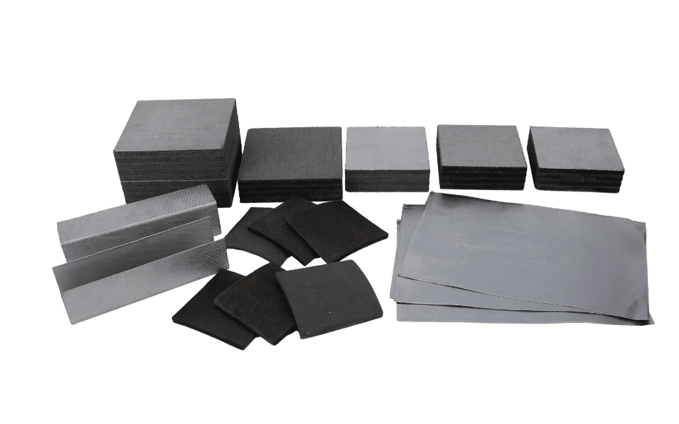 3 kinds of graphite products are placed together.