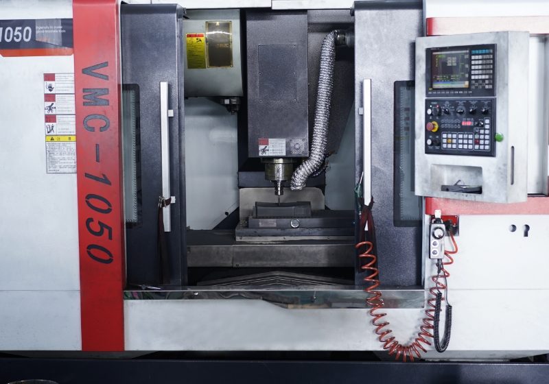 The mechanical equipment is conducting graphite product processing.