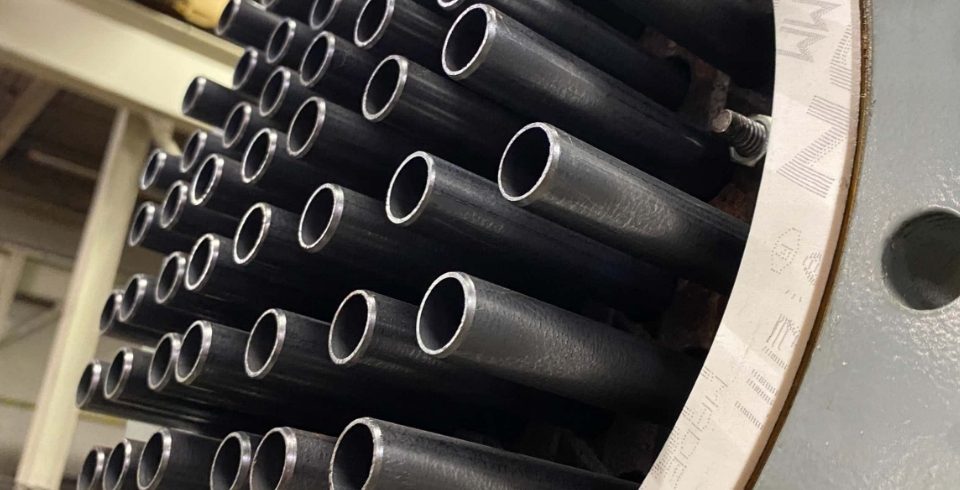 Graphite heat exchange tubes are installed in the shell.