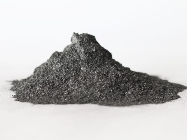 A pile of natural flake graphite powders