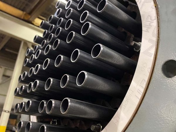 Graphite heat exchange tubes are installed in the shell.